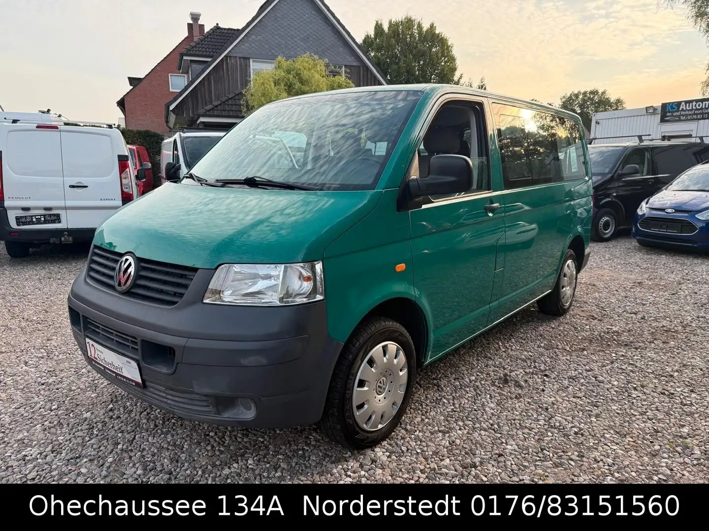Volkswagen T5 Transporter 9 Sitze Klima Tüv 05/27/ 1 Hand Groen - 1