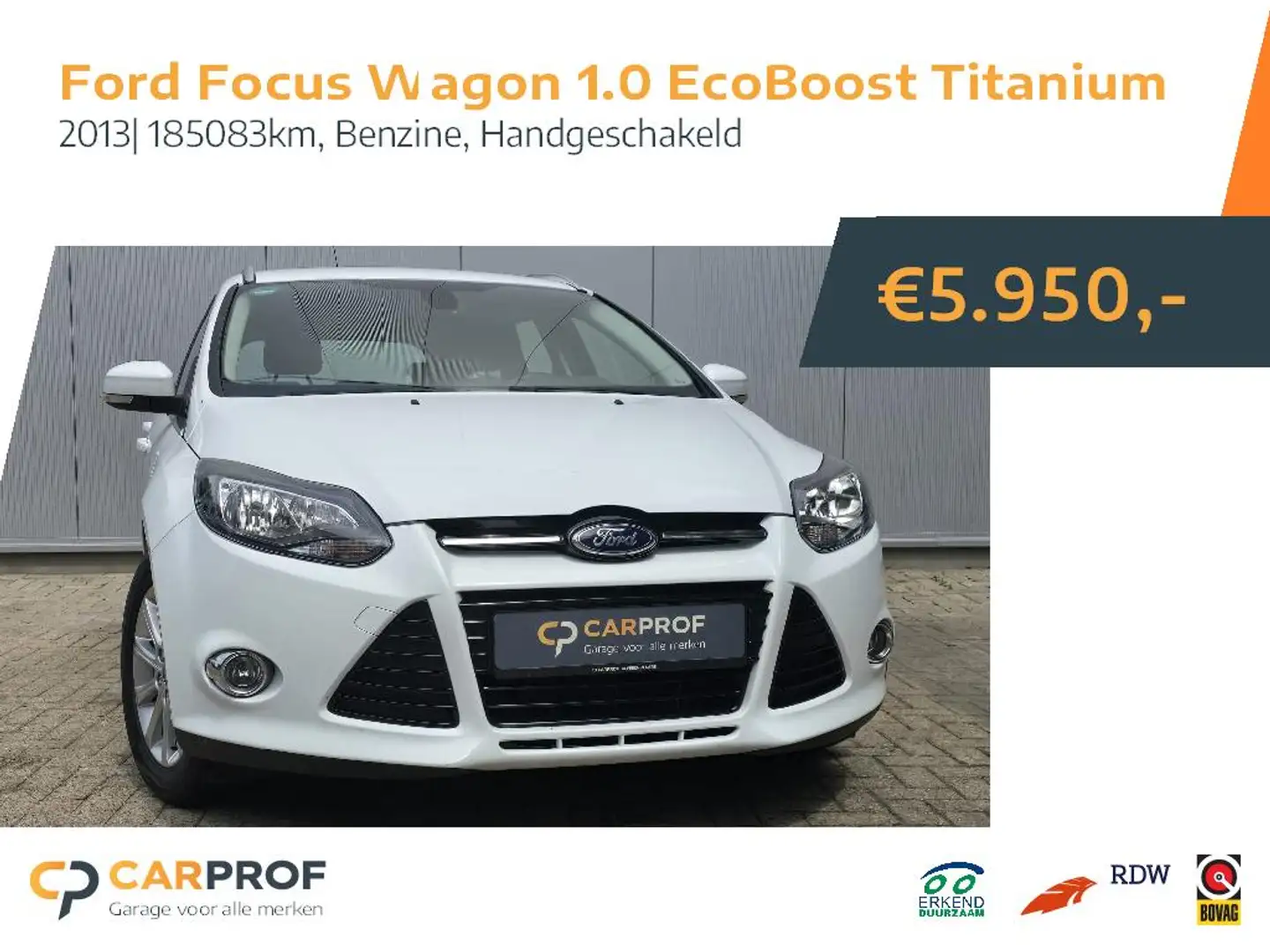 Ford Focus Wagon 1.0 EcoBoost Titanium I AIRCO I TREKHAAK Wit - 1