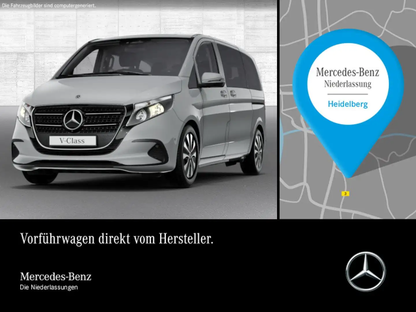 Mercedes-Benz V 220 d Kompakt 9G+DIS+Klima+SitzHZ Gri - 1
