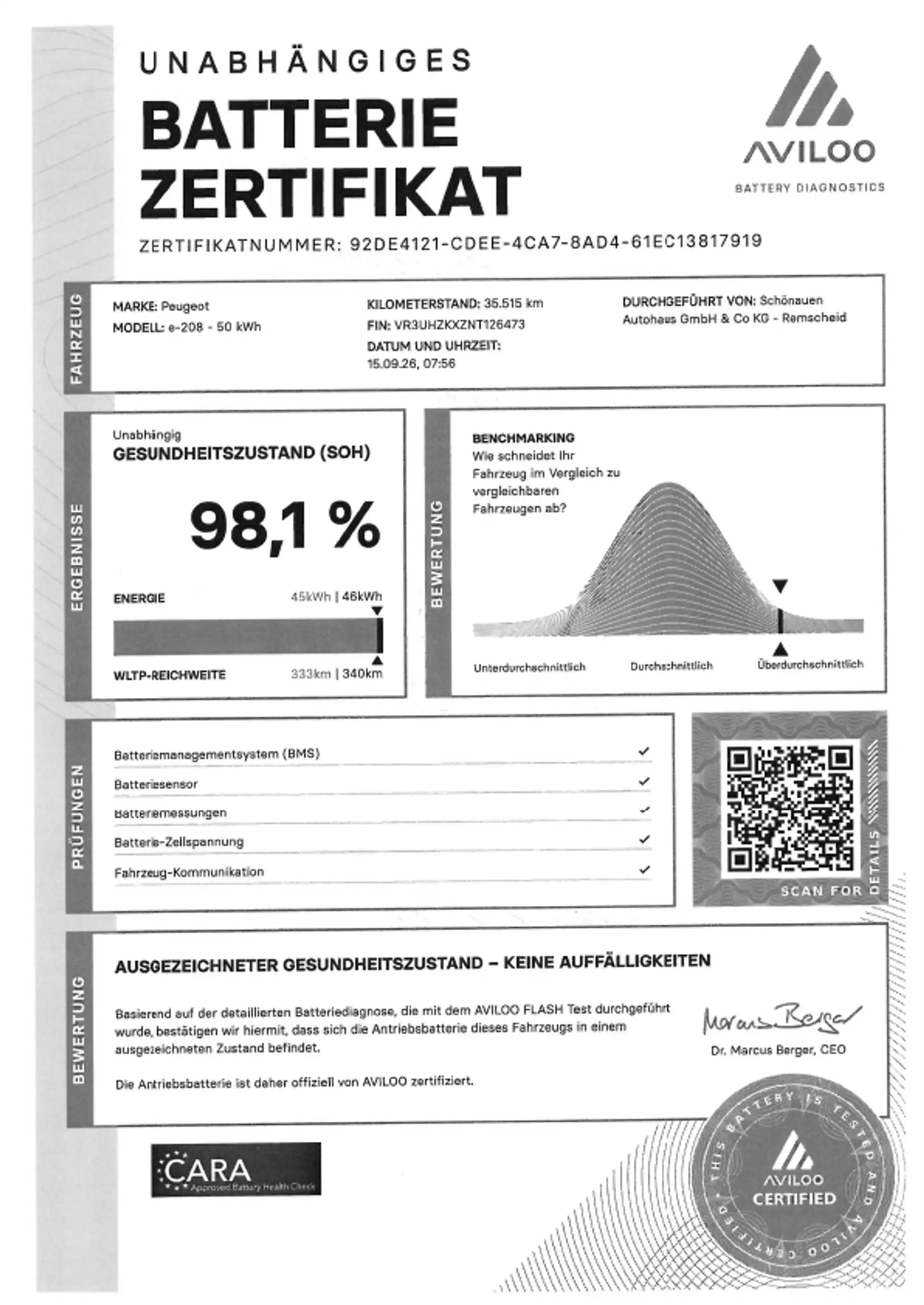 Peugeot e-208 208 136 Allure +ELEKTRO+OBC11KW+RFK+NAVI+