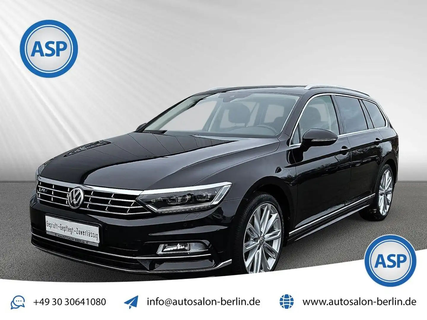 Volkswagen Passat Variant 1.8 R line LEDER NAVI LED PANO Noir - 1
