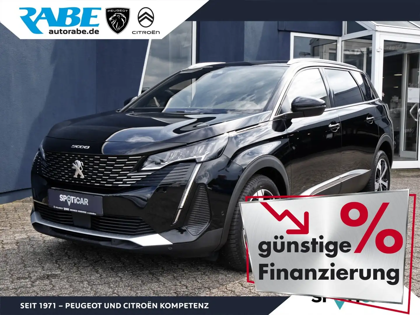 Peugeot 5008 Allure Pack 130 PT Autm+ACC+Grip-Ctrl+Navi Klima Noir - 1
