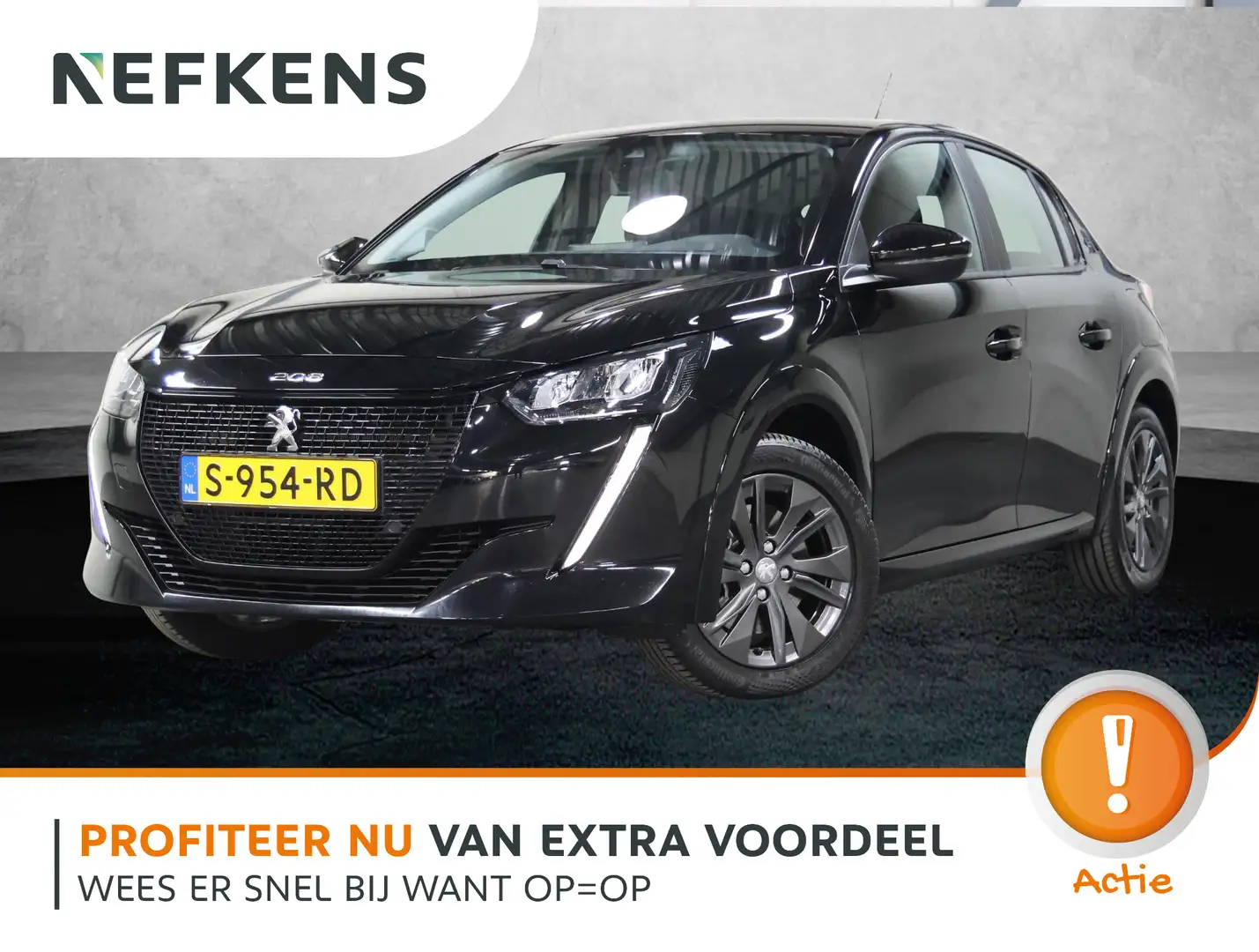 Peugeot e-208 Active Pack 50kWh 136PK | 1ste eigenaar | ACCU 96% Noir - 1