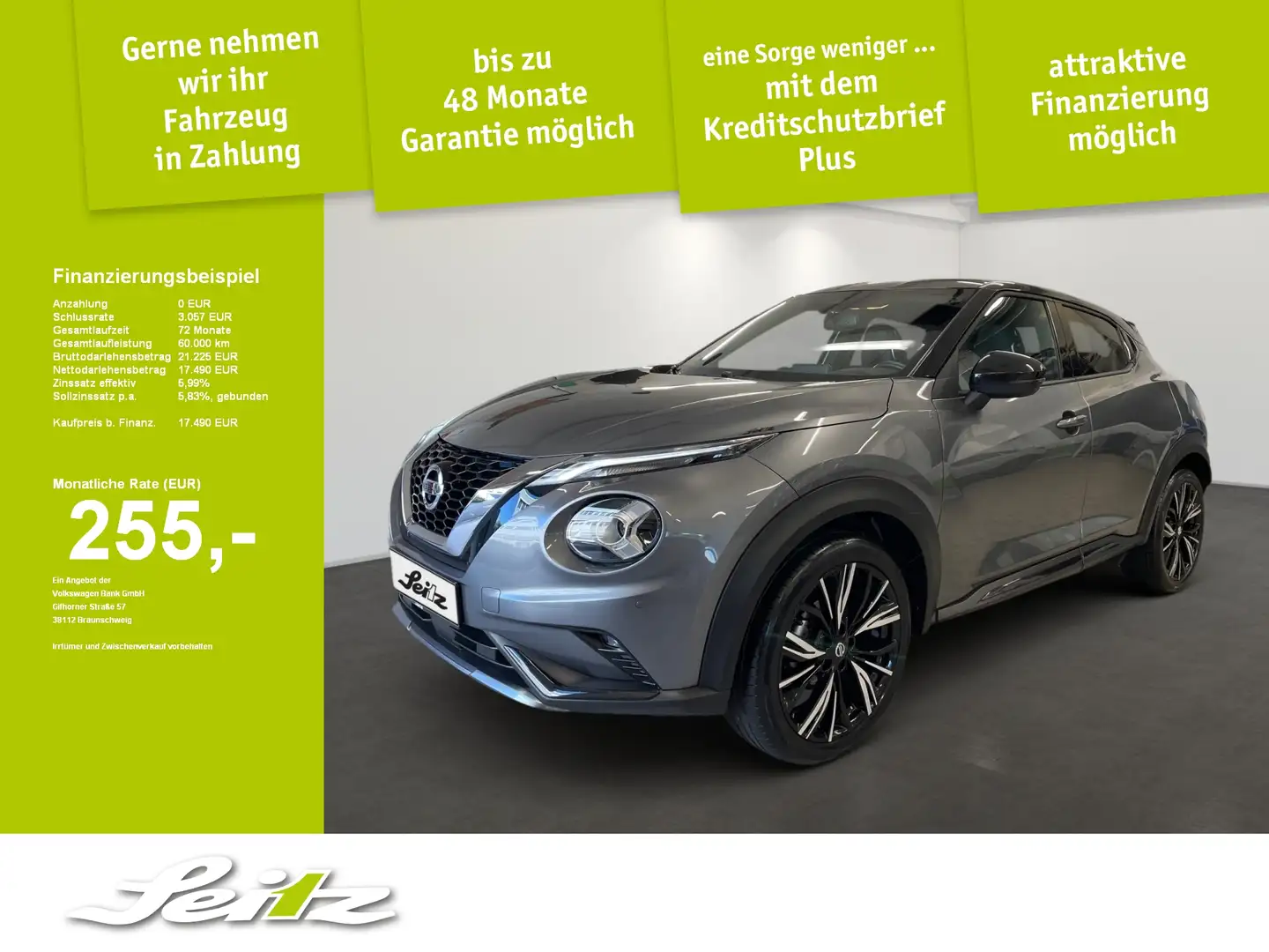 Nissan Juke 1.0 DIG-T N-Design *BOSE*LED*KAMERA*SITZH* Grau - 1