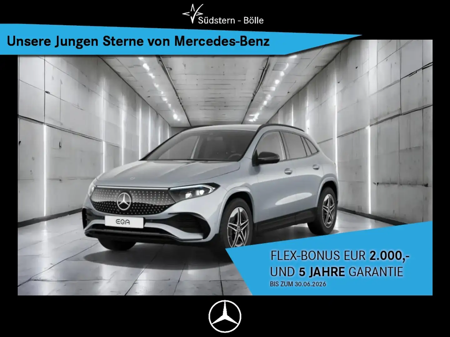 Mercedes-Benz EQA 350 4M AMG+AMBIENTE+NIGHTP.+MBUX+360°KAM+AHK Silber - 1