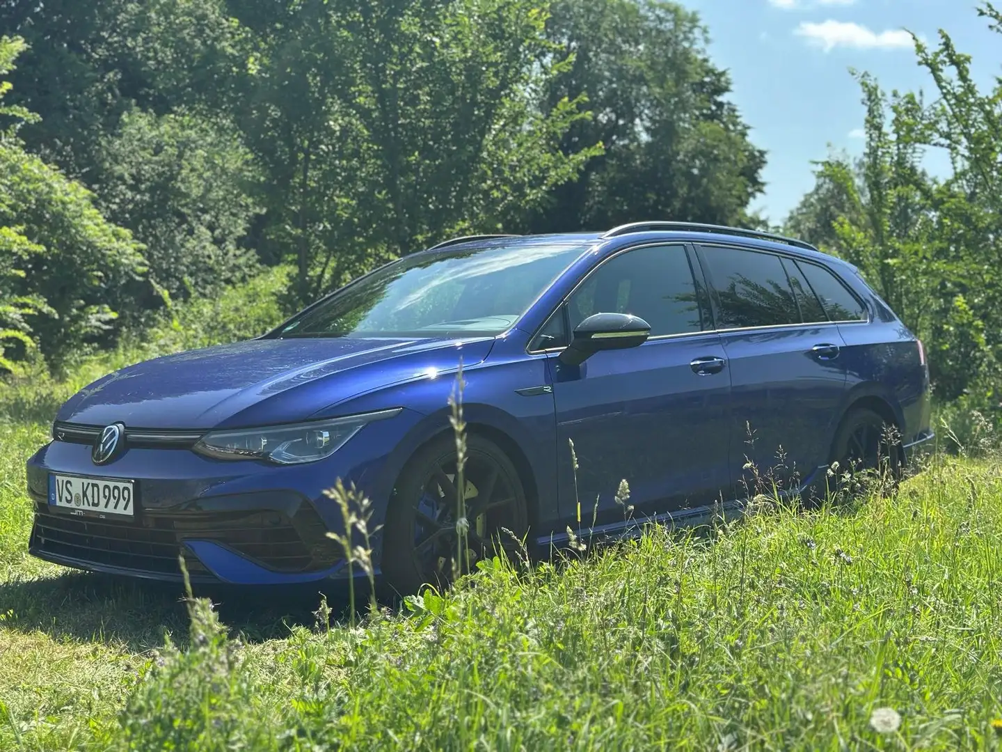Volkswagen Golf Variant 2.0 TSI OPF 4M DSG R *Vollleder*Pano*IQ*AHK* Blauw - 1