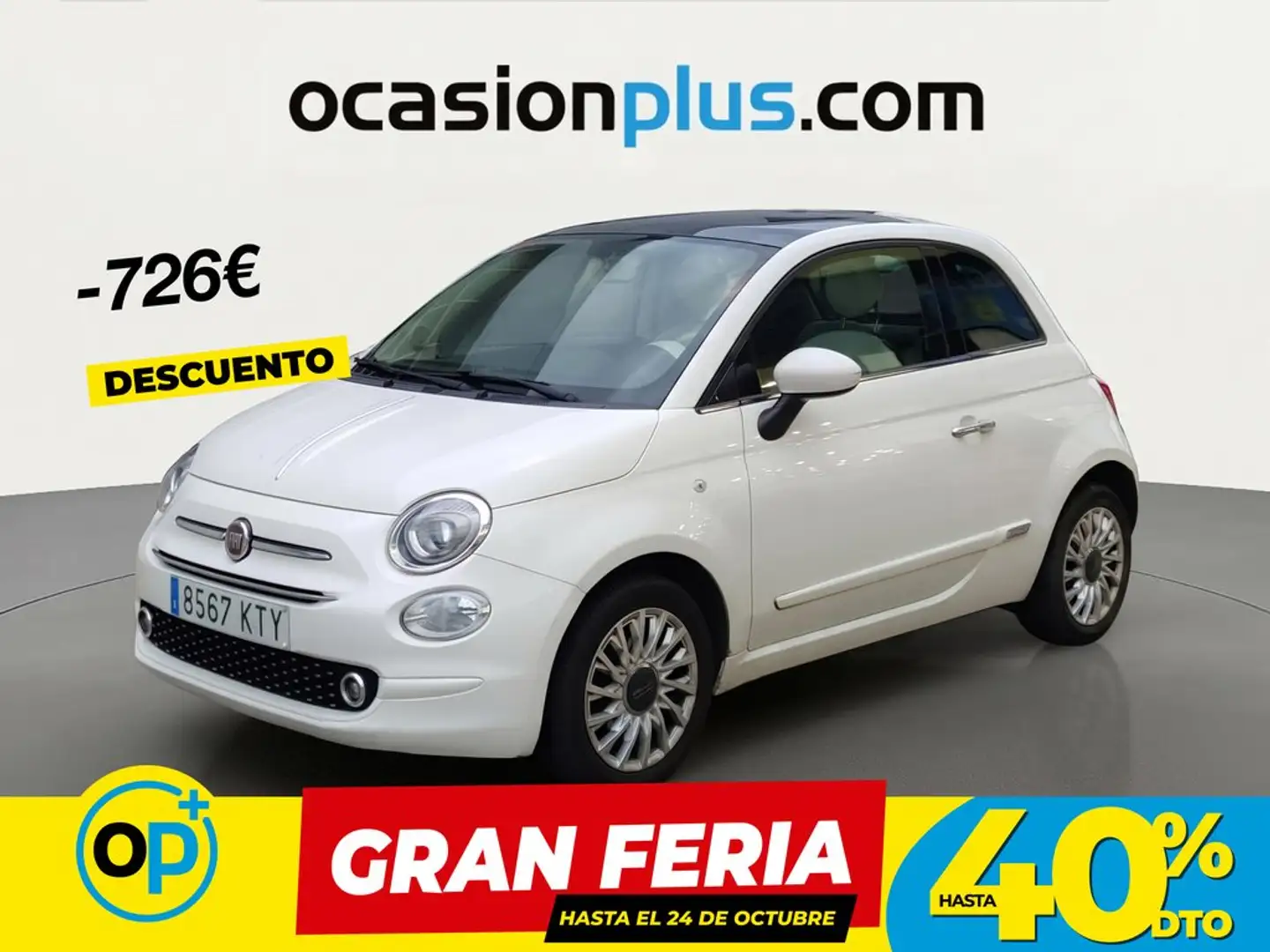 Fiat 500 1.2 Lounge Blanco - 1
