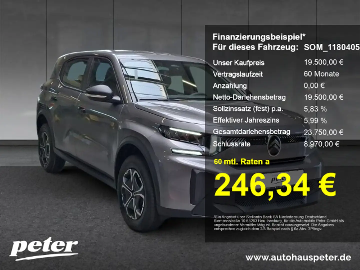 Citroen C3 Aircross C3 Aircross YOU 100 +PDC+Klima+LED+HUD+ Gris - 1