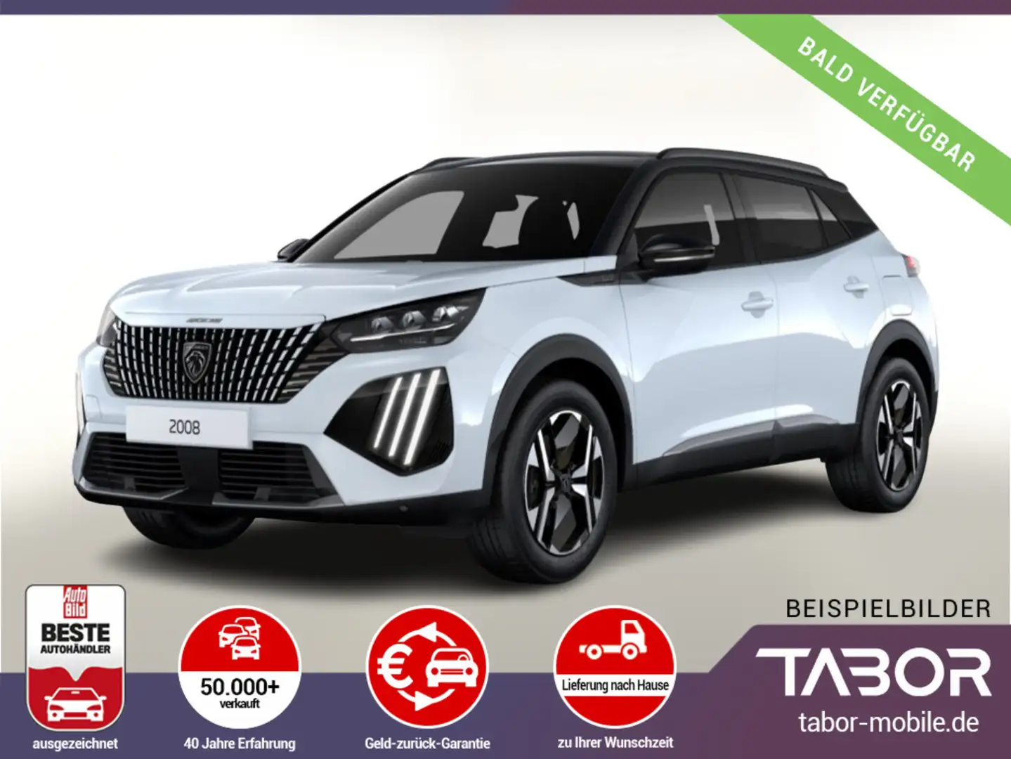 Peugeot 2008 MHEV 145 DSC6 GT 360° ACC Nav KeyL LED BT Weiß - 1