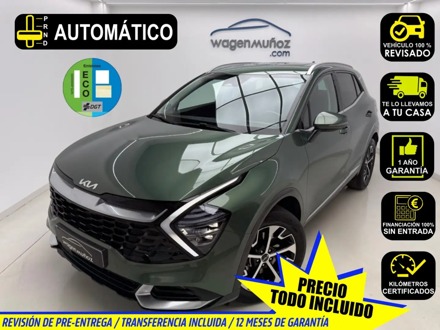 Kia Sportage 1.6 T-GDi HEV Tech 4x4 Verde - 1