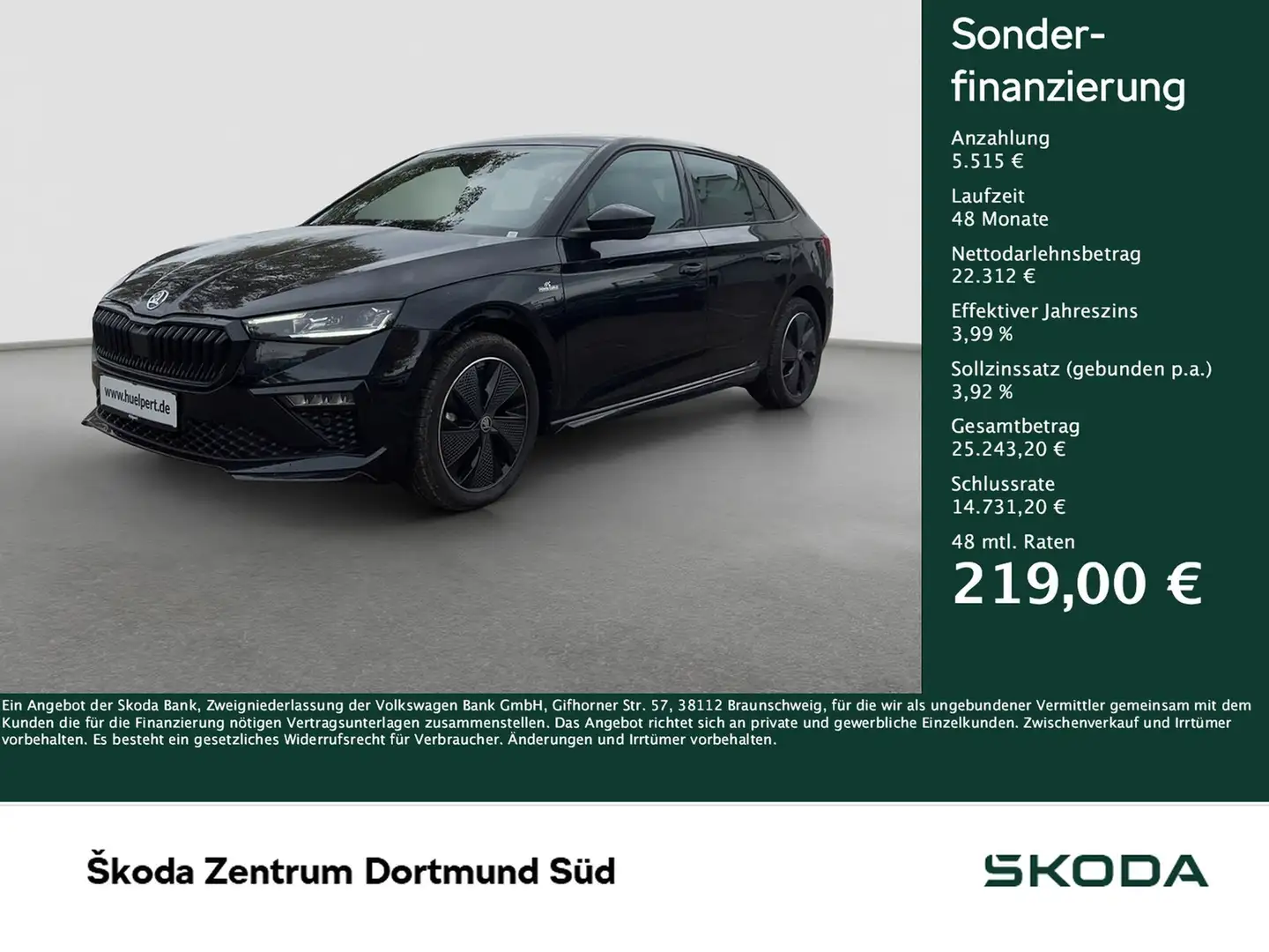 Skoda Scala 1.5 MONTE CARLO PANO CAM ACC LM17 NAVI Noir - 1