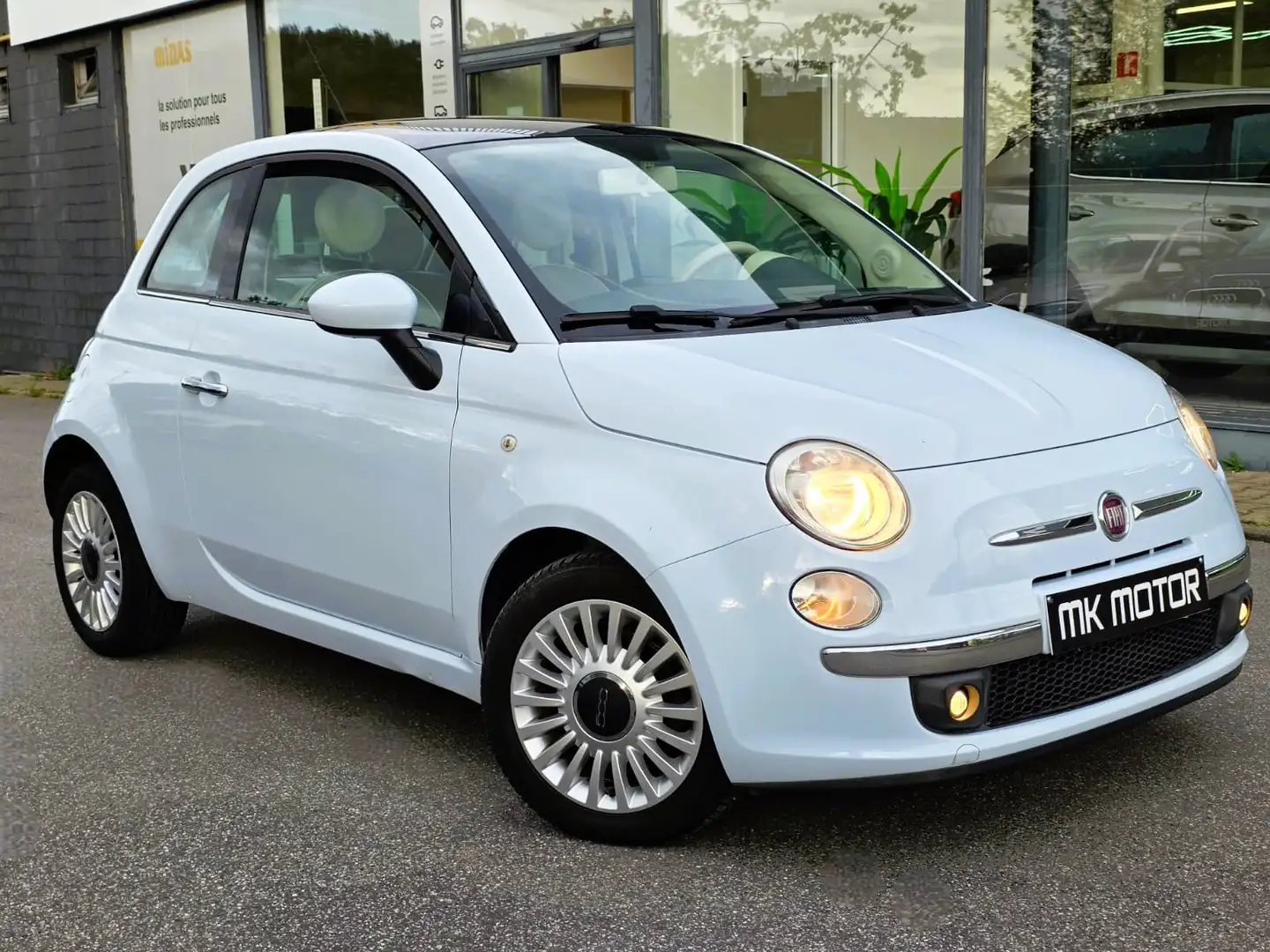 Fiat 500 🟢1.3 DIESEL 95CV - AIRCO - TOIT PANO - 1ER PROP Blauw - 2