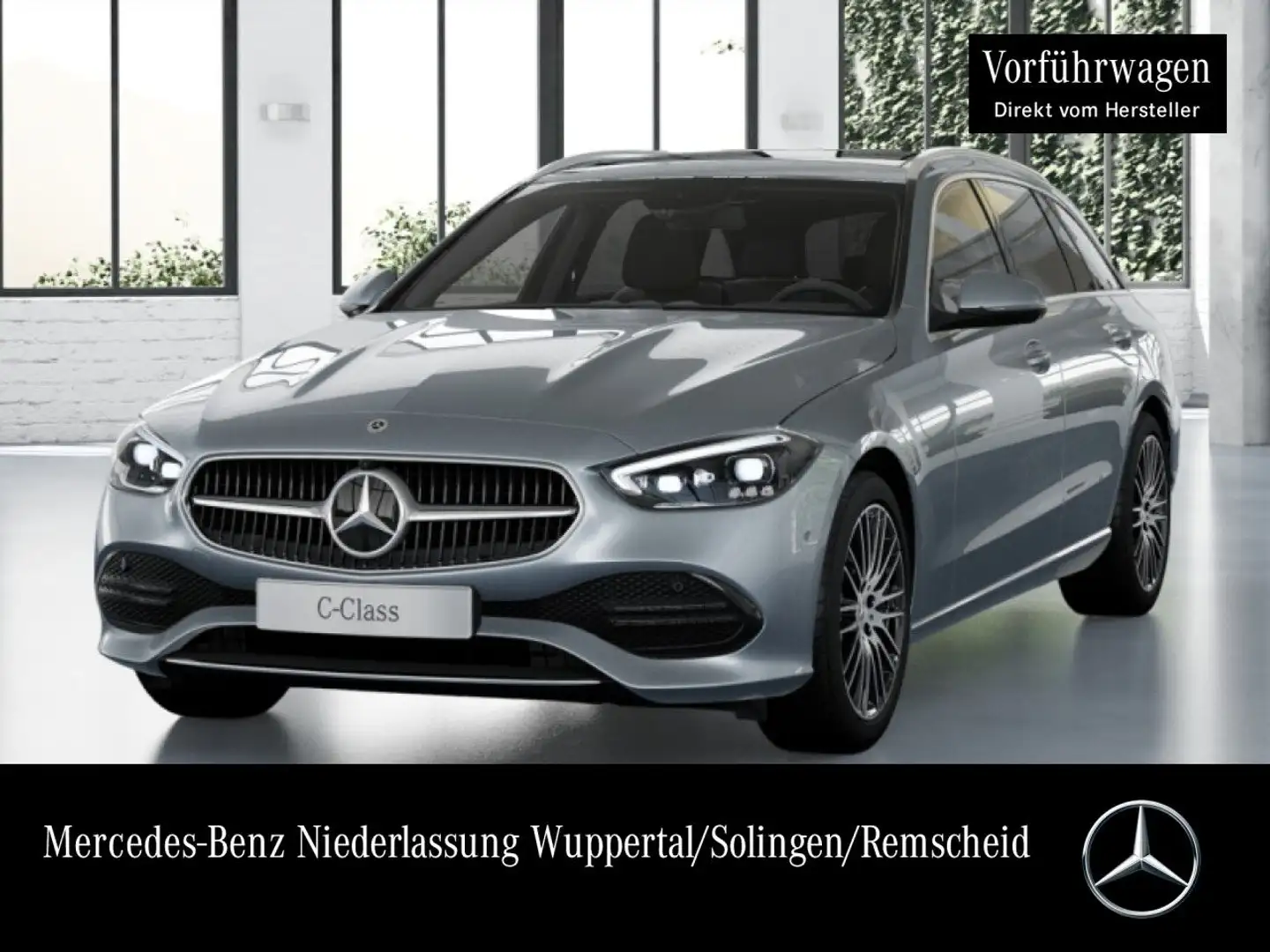 Mercedes-Benz C 200 T AVANTG+PANO+360+AHK+BURMESTER+TOTW+KEYLESS Silber - 1