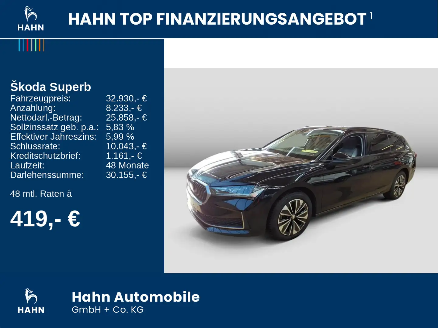 Skoda Superb Combi 1.5eTSI DSG Selection Matrix Navi Schwarz - 2