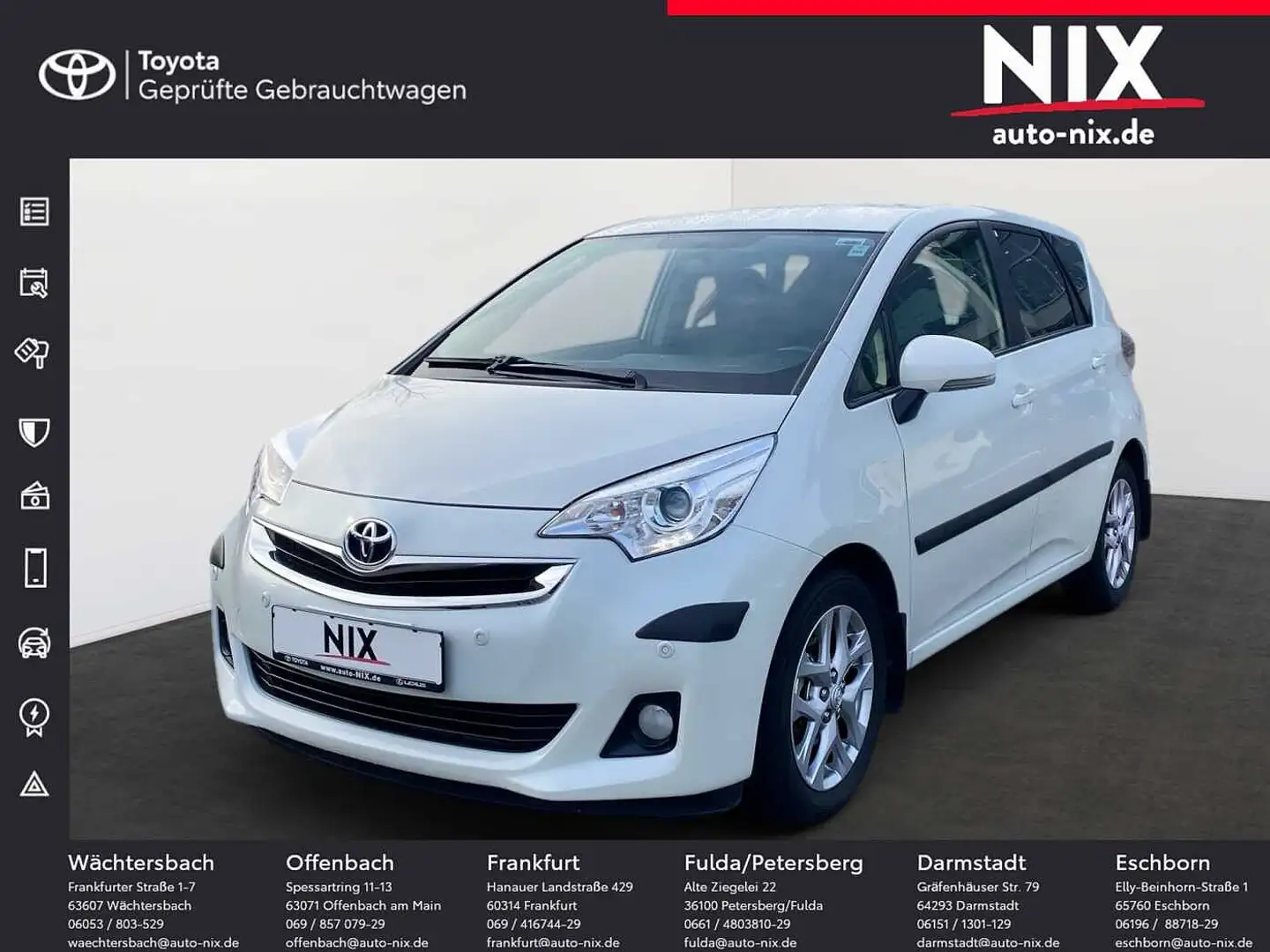 Toyota Verso -S 1.33 Club Automatik BT KAMERA KLIMA Weiß - 1