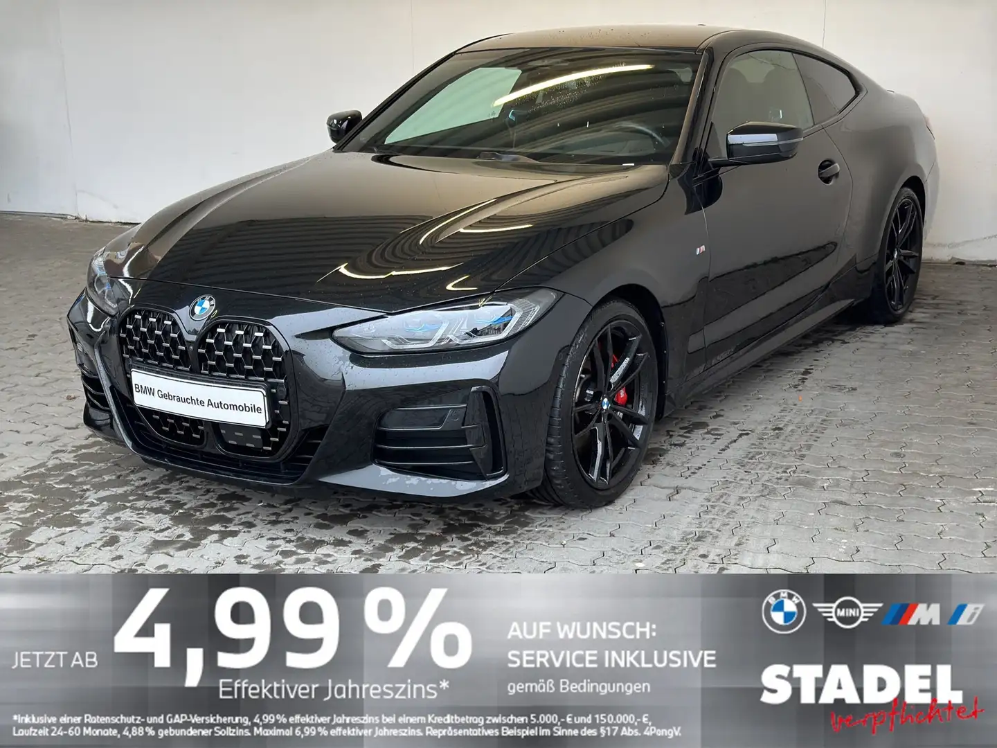 BMW 440 Mi Coupé Navi.Laser.HuD.360°.ACC.KomfZg.HarKa Schwarz - 1