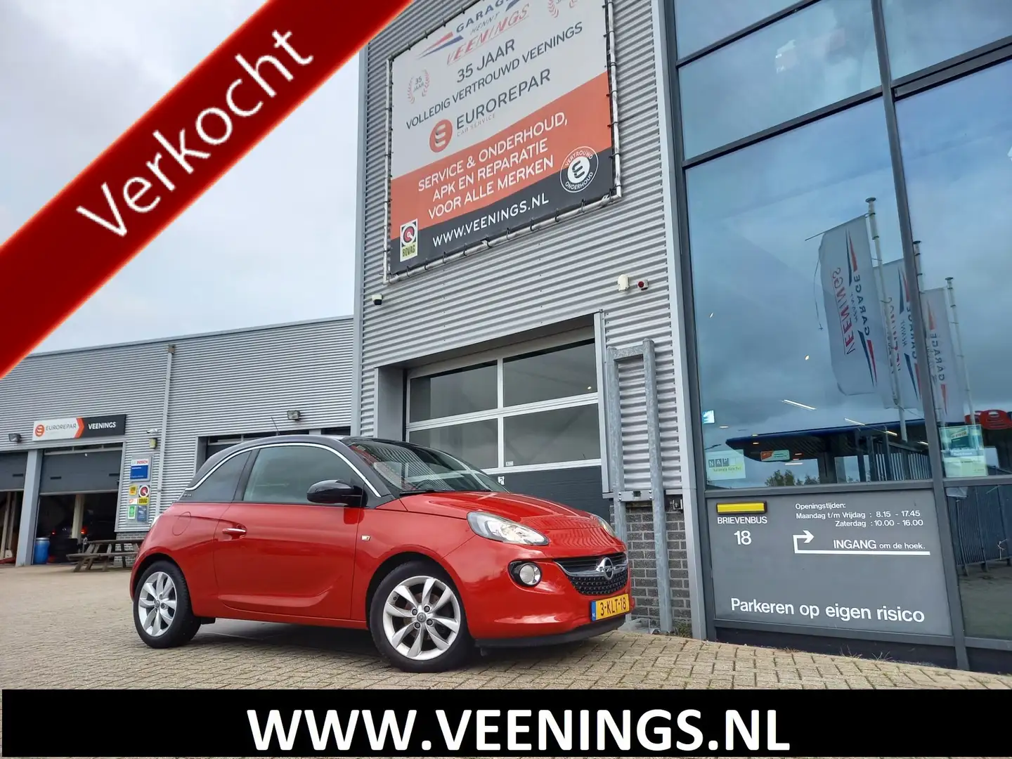 Opel Adam 1.4 Glam 101PK - GLAZEN DAK - PDC - LM VELGEN - Rood - 1