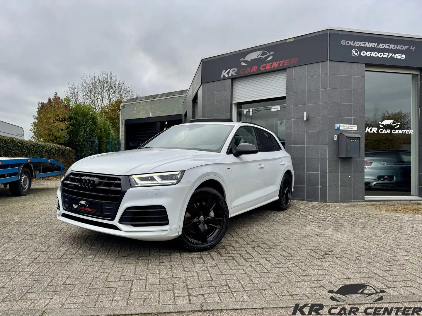 Audi Q5 50 TFSI E Quattro S-line PANO-MEMORY-TREKHAAK-SOH Blanc - 1