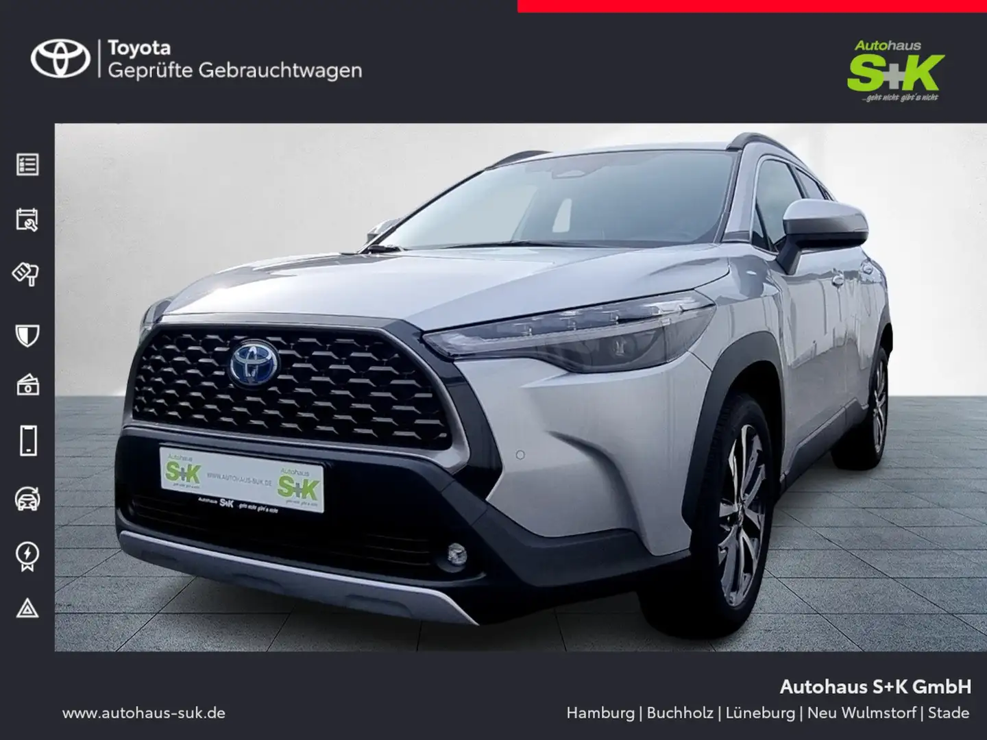 Toyota Corolla Cross 1.8 Hybrid Team D*CARPLAY+SAFETYSENSE+LED+GJR*** Argintiu - 1