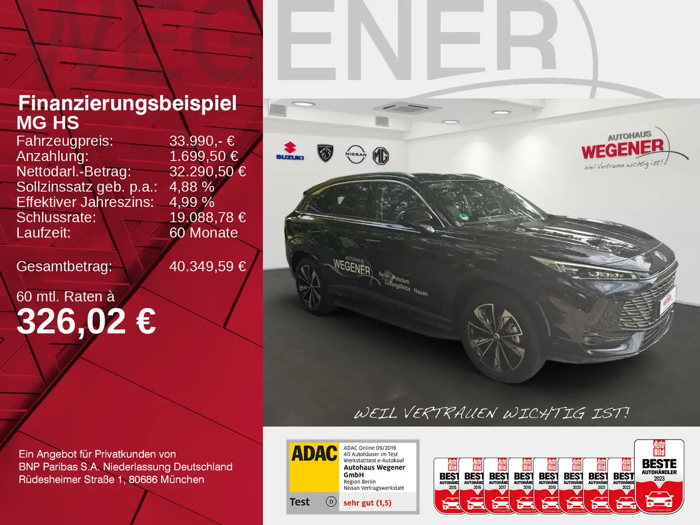 MG HS PHEV Luxury Standheizung|LED|360|CarPlay|ACC Noir - 2