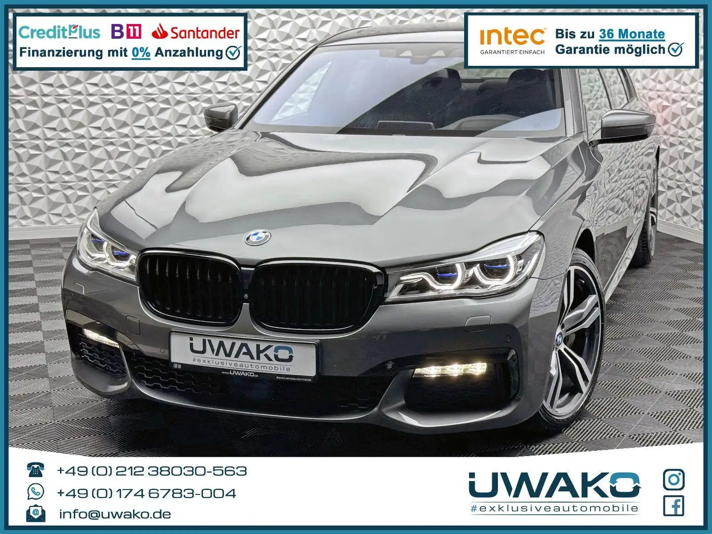 BMW 730 BMW 730d XDR/M-PAKET/KEY/PANO/360°/STHZ/H&K/AK-L Grau - 1
