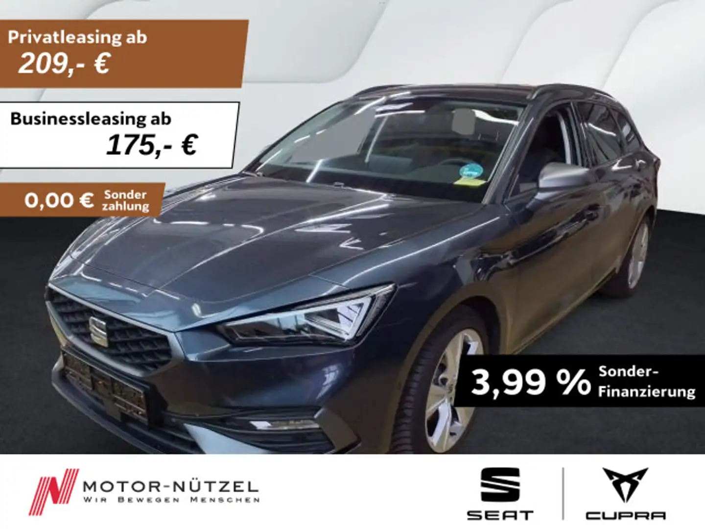 SEAT Leon ST 1.5eTSI DSG FR MATRIX+NAV+APP+ACC+SHZ+VC Grau - 1