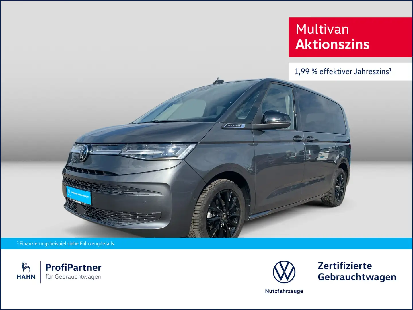 Volkswagen T7 Multivan Style 2,0TDI 110kW AHK GJR HUD NAV VIS Grau - 1