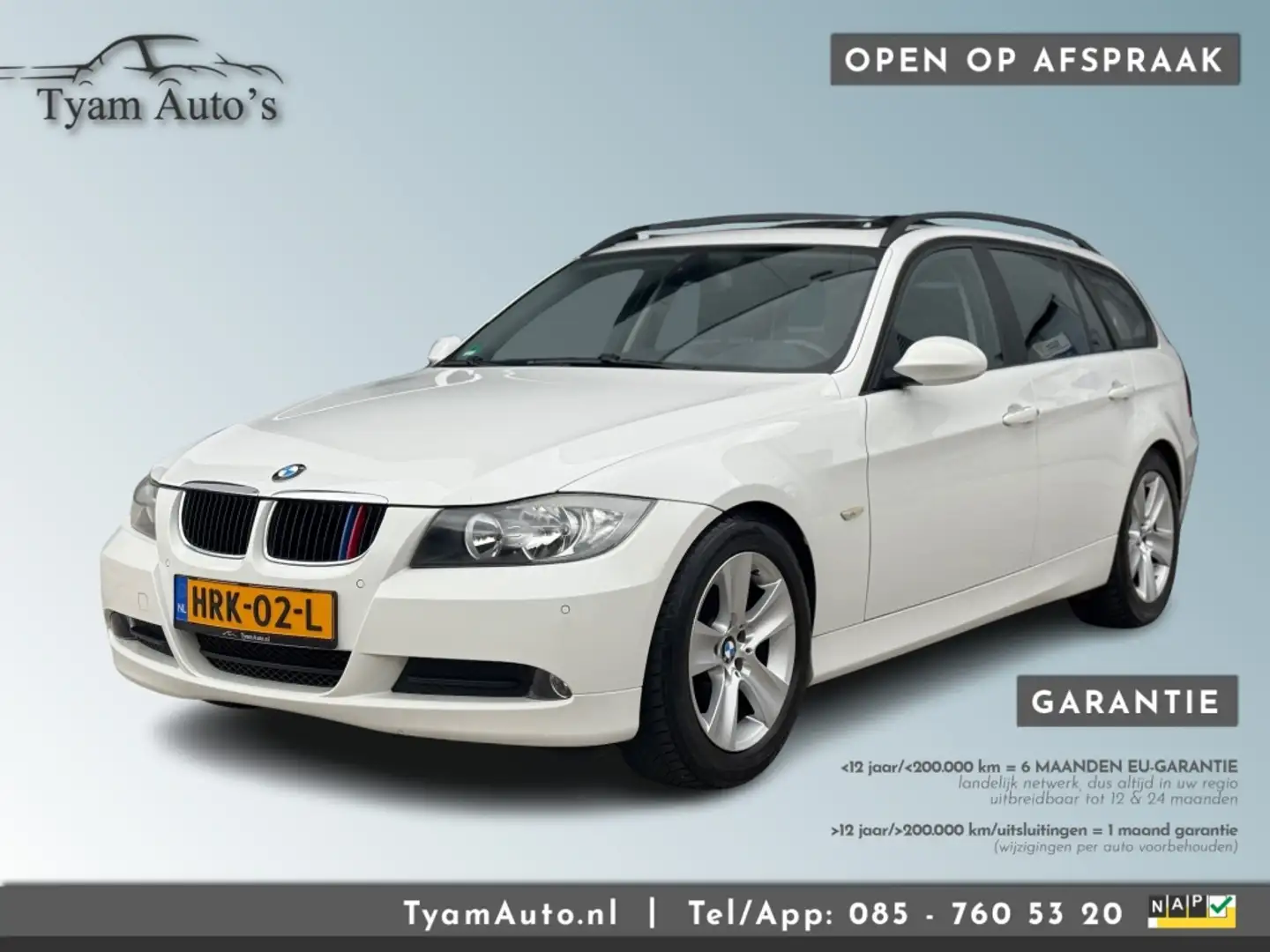 BMW 320 320i TOURING / AIRCO NAVIGATIE PANORAMA XENON PDC- Wit - 1