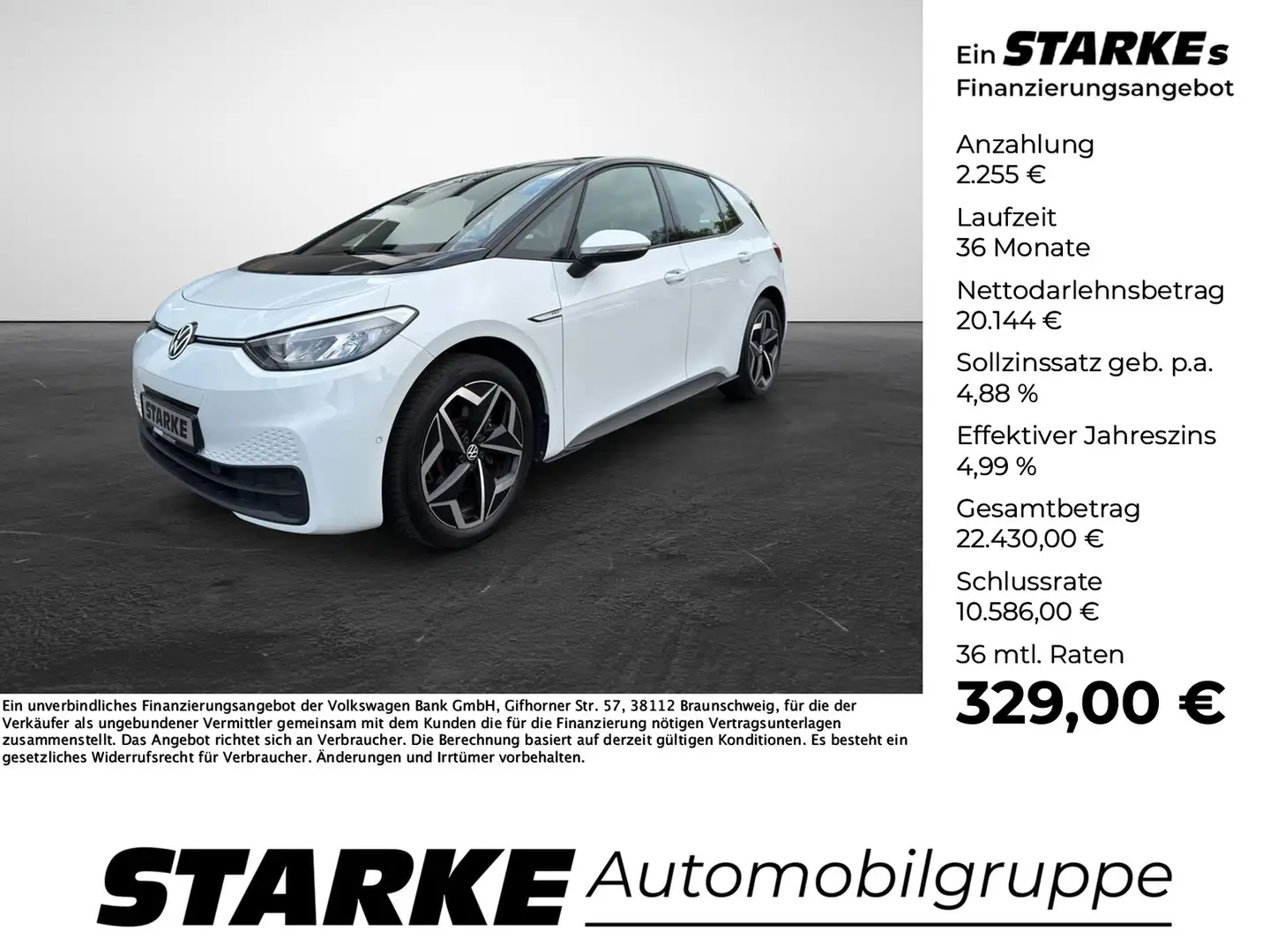 Volkswagen ID.3 Pro Performance Weiß - 1