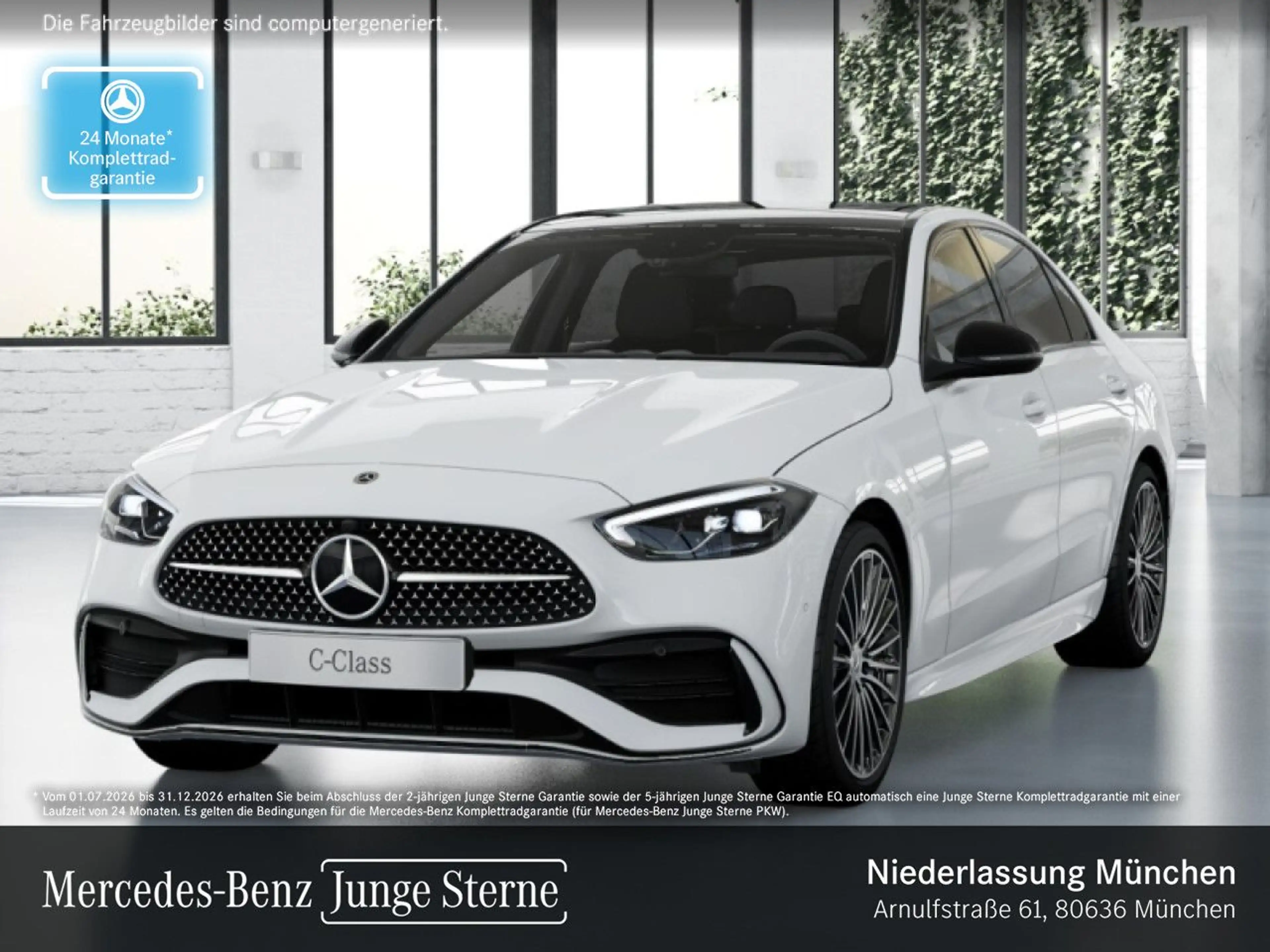 Mercedes-Benz C 180 AMG+NIGHT+PANO+LED+BURMESTER+KAMERA+19"+TOTW