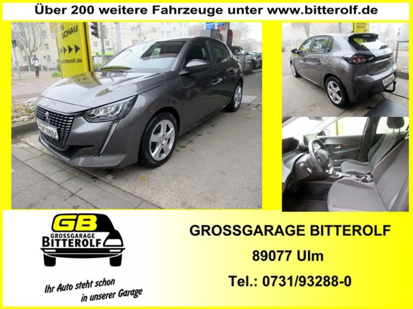 Peugeot 208 1.5HDI Active 5tg AHK/SHZ/PDC/37Tkm Grau - 1