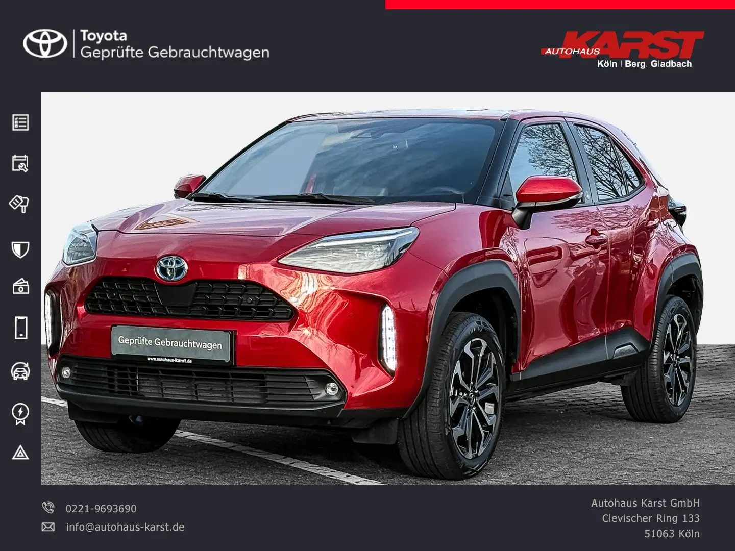 Toyota Yaris Cross 1.5-l-VVT-iE Hybrid PDC SHZ Kamera Rot - 1
