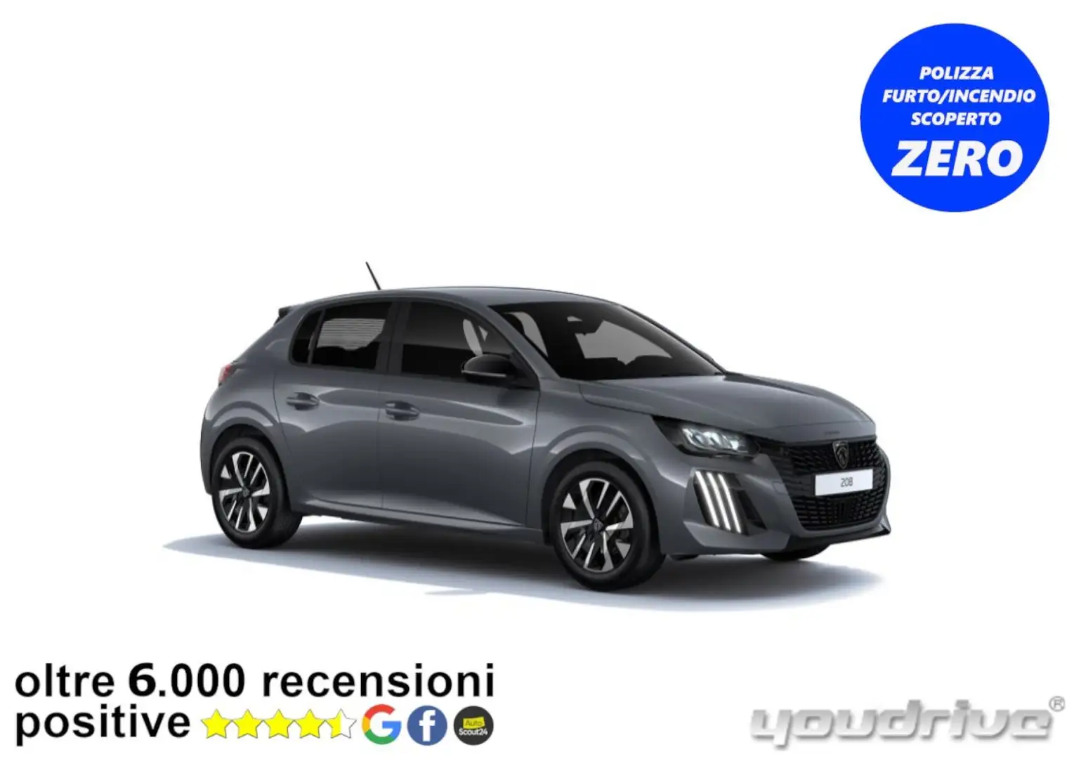 Peugeot 208 PureTech 75 Stop&Start 5 porte Style Grigio - 1