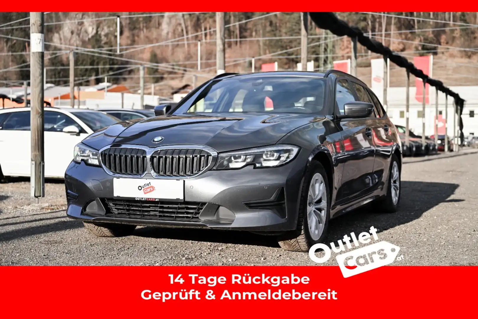 BMW 318 d 48 V Touring Aut. AHK+NAVI+Virtual+DynLicht Grau - 1