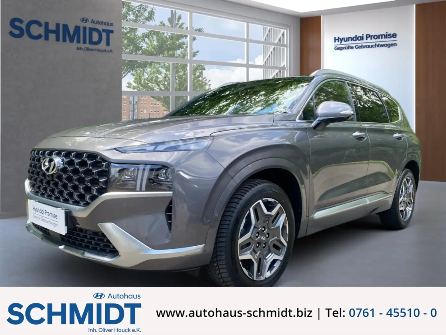Hyundai SANTA FE Signature Plug-In Hybrid 4WD 1.6 T-GDI HUD Niveau Gris - 1