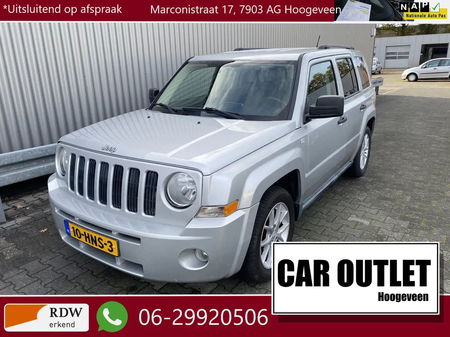 Jeep Patriot 2.4 Sport Adventure Airco, Navi z.g.a.n. APK – Inr Grijs - 1
