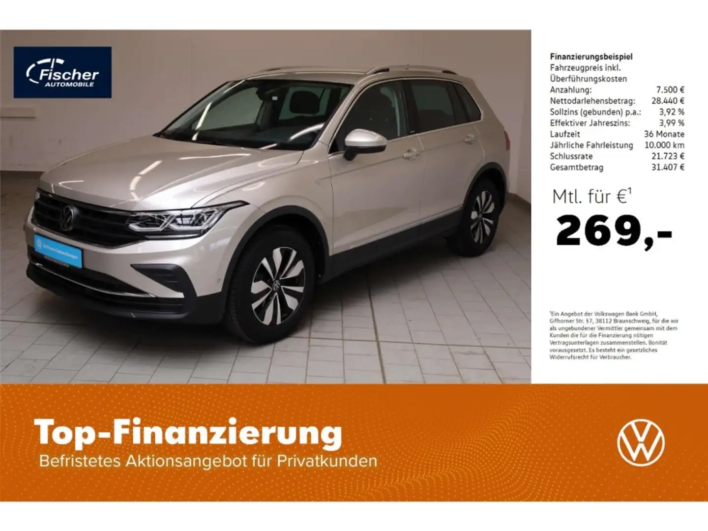 Volkswagen Tiguan 2.0 TDI Move Silber - 1