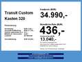 Ford Transit Custom Kasten 320 L2 Trend *HOCHDACH* Wit - thumbnail 4