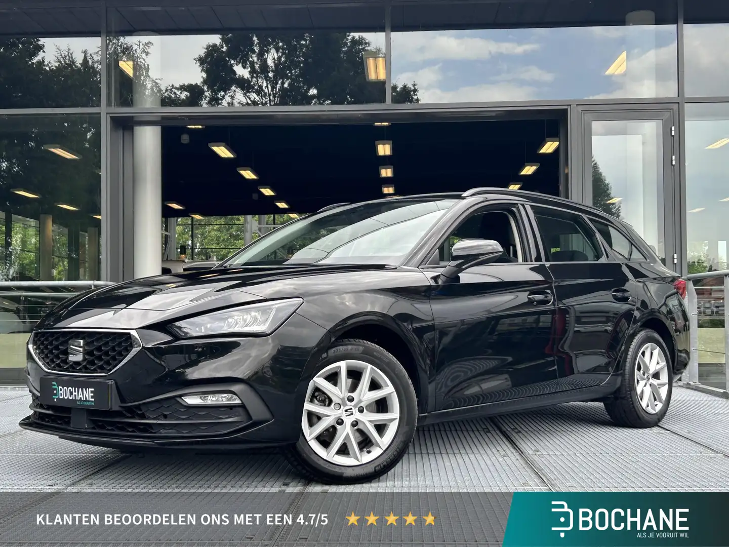 SEAT Leon Sportstourer 1.0 TSI Reference | Carplay | Climate Zwart - 1