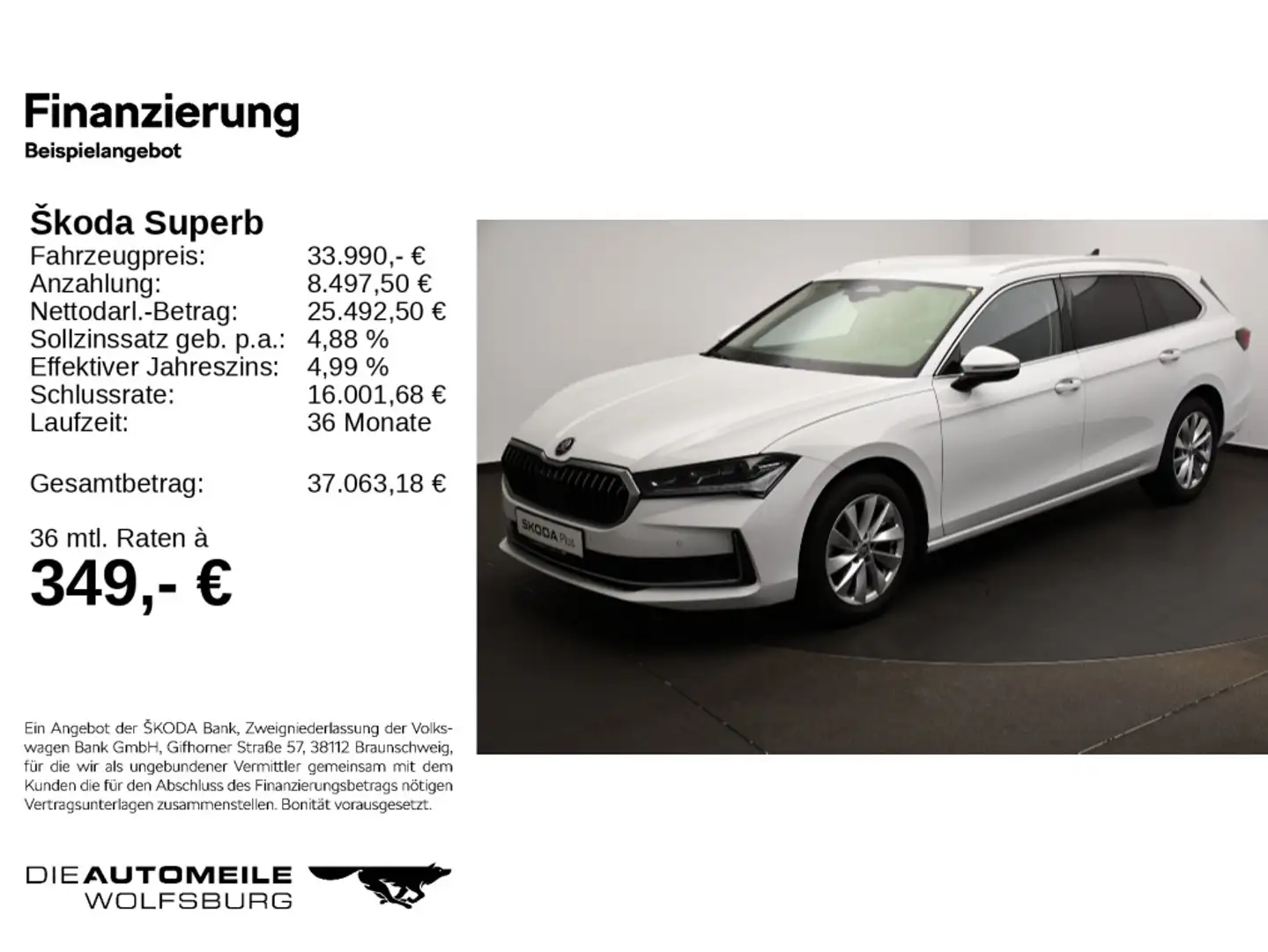 Skoda Superb Combi 1.5 TSI DSG Selection NAVI/KAMERA/S Weiß - 2