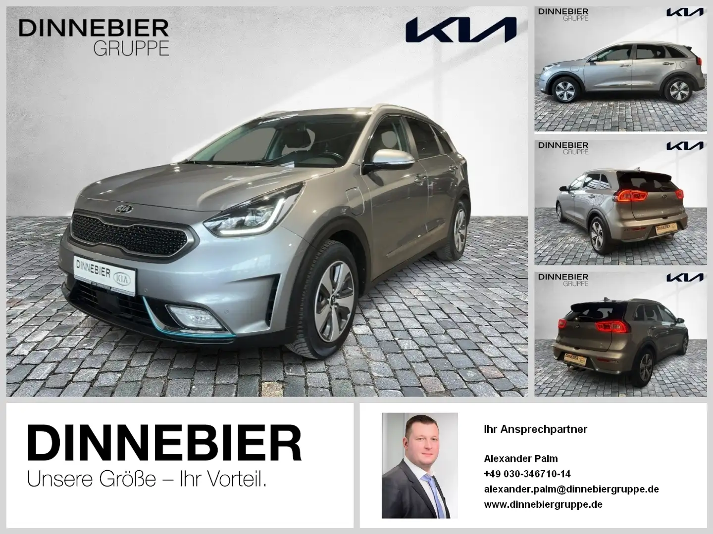 Kia Niro Spirit 1.6 PHEV SHZ+SKÜ+RFK Grau - 1