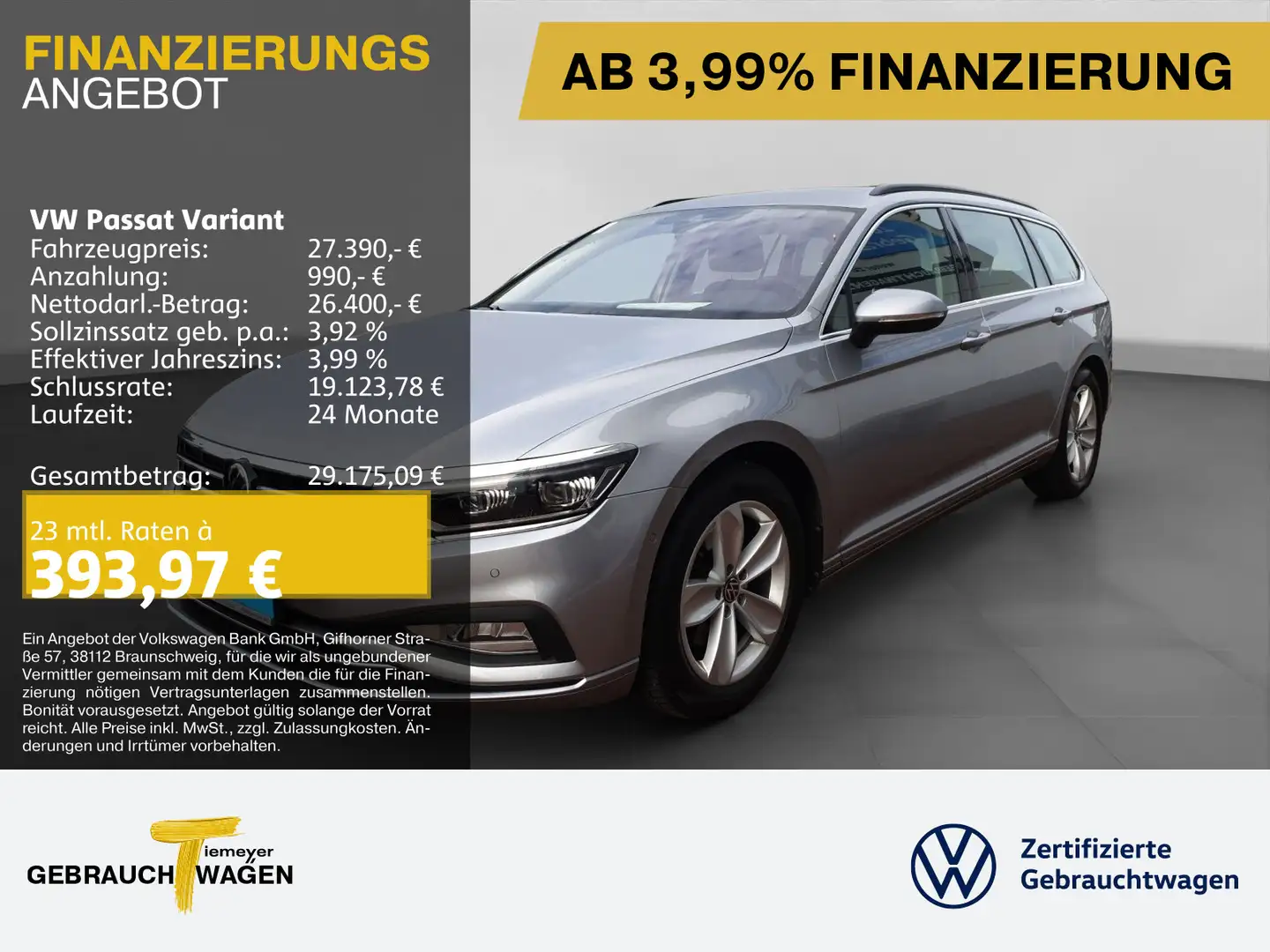 Volkswagen Passat Variant 2.0 TDI DSG BUSINESS MATRIX AHK Silber - 1