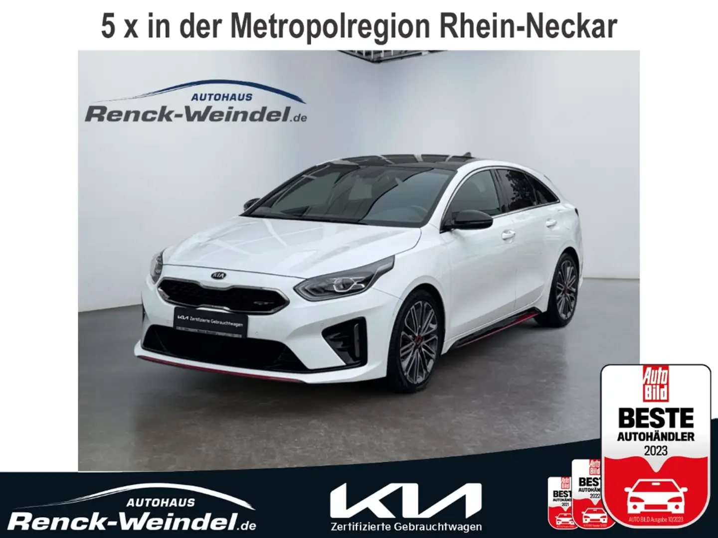 Kia ProCeed / pro_cee'd 1.6T GT NAV GD KOMF El. Panodach Navi Leder Digita Weiß - 1