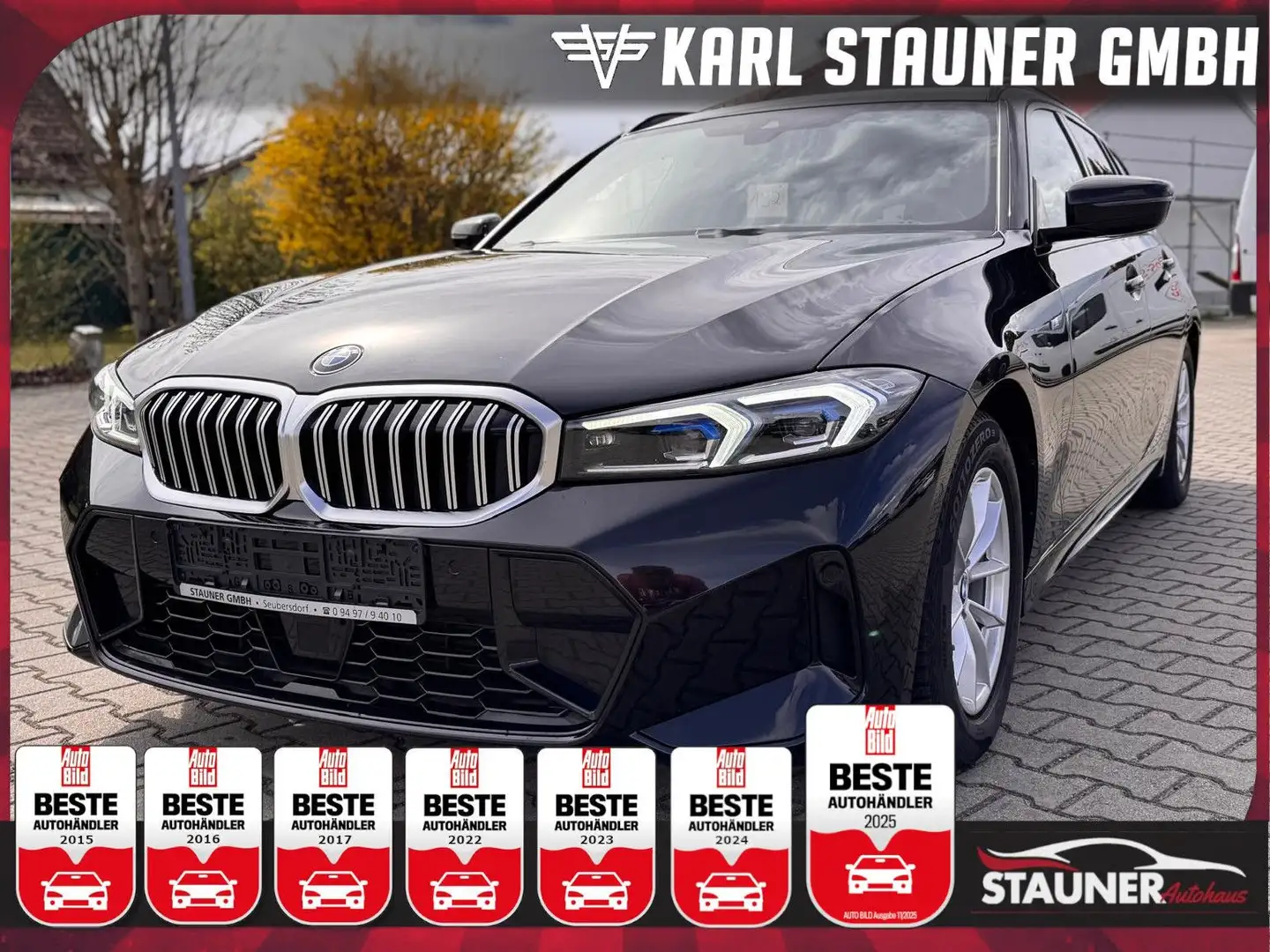 BMW 320 d Touring M-Sport ABSTANDST. MEMORY AHK Schwarz - 1