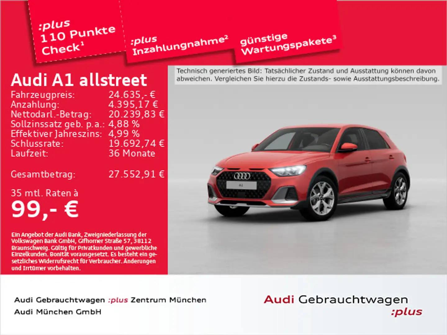 Audi A1 30 TFSI S tronic S line Navi+/ACC Rot - 1