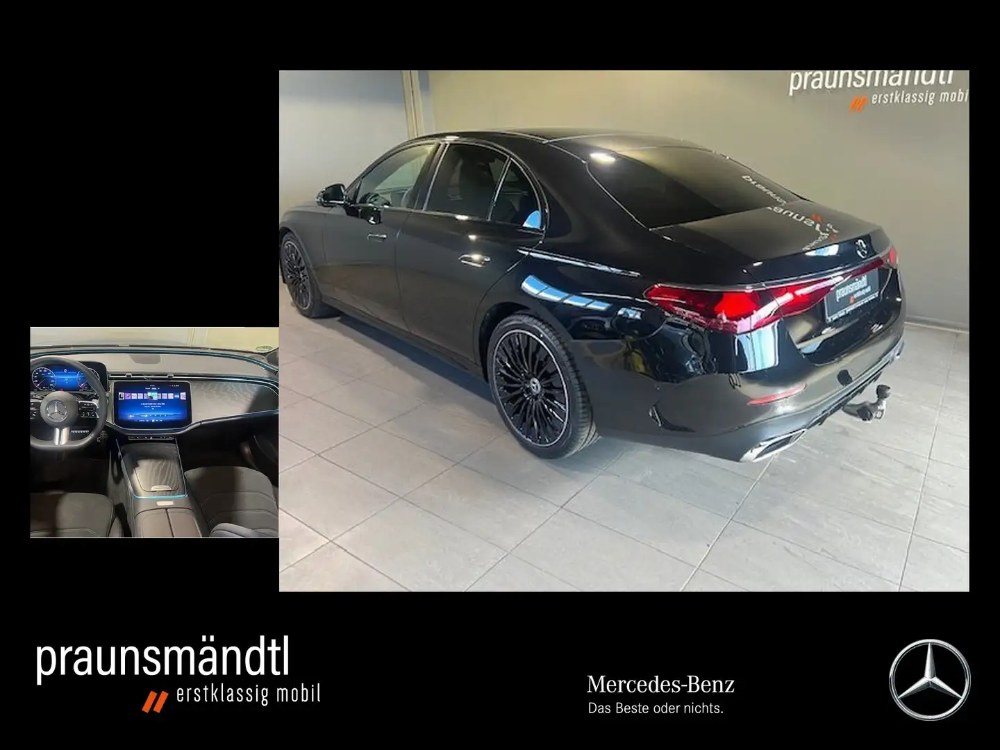 Mercedes-Benz E 220 d AMG Pano/AHK/Distro/360°/MBUX+/20"/Totwi Schwarz - 1