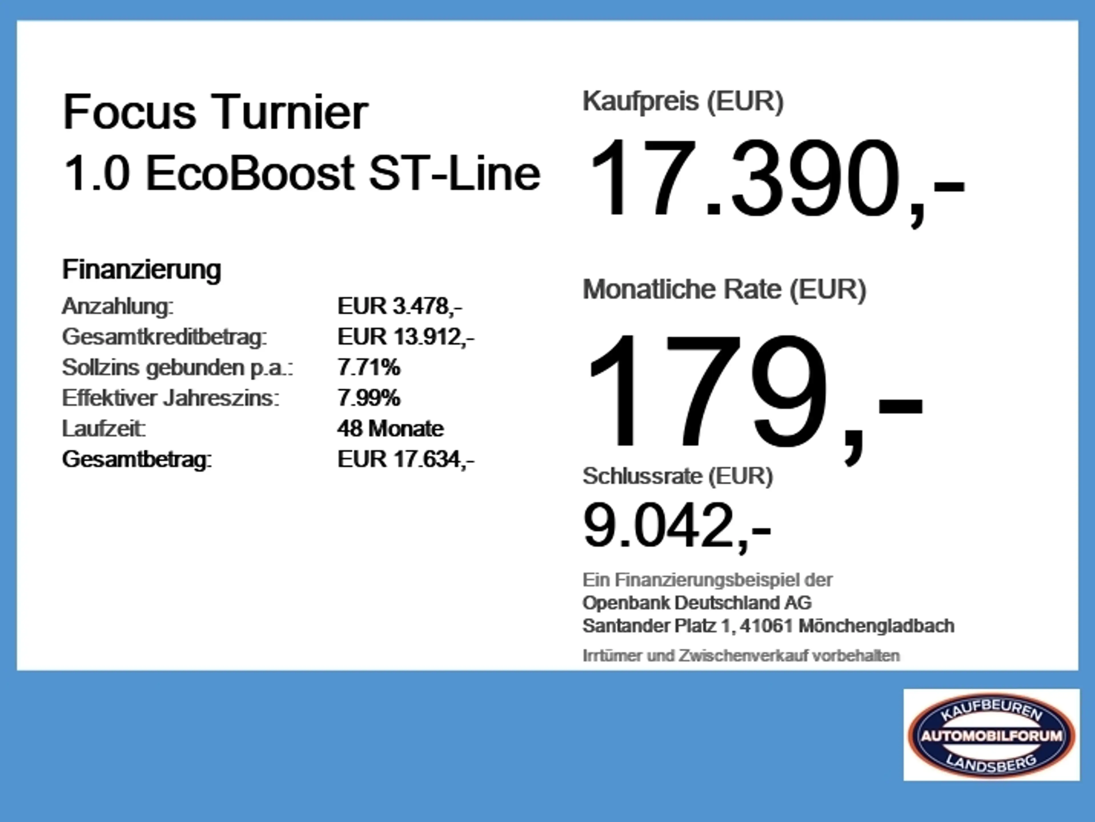 Ford Focus Turnier 1.0 EcoBoost ST-Line LED ACC Navi — photo 6