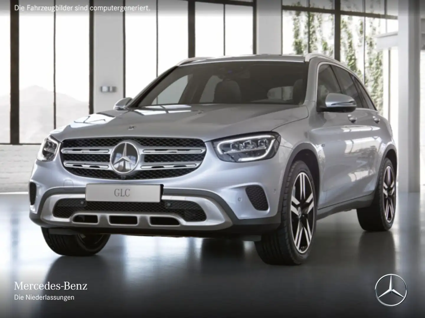 Mercedes-Benz GLC 300 de 4M 360+AHK+LED+SPUR+TOTW+KEYLESS+9G Silber - 2