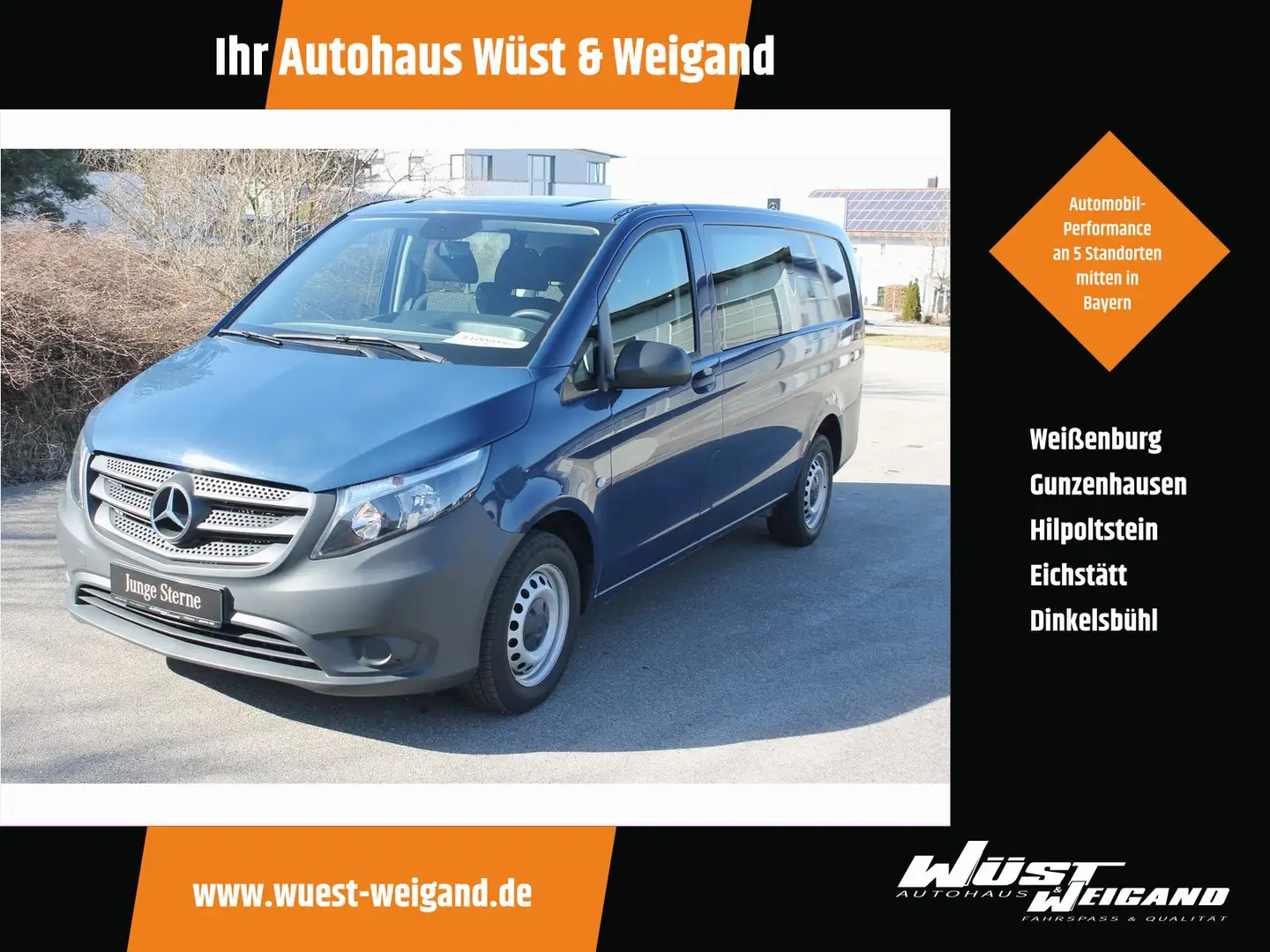 Mercedes-Benz Vito 114 CDI Mixto Lang+Klima+Mixto+Trennwand+ Blau - 1