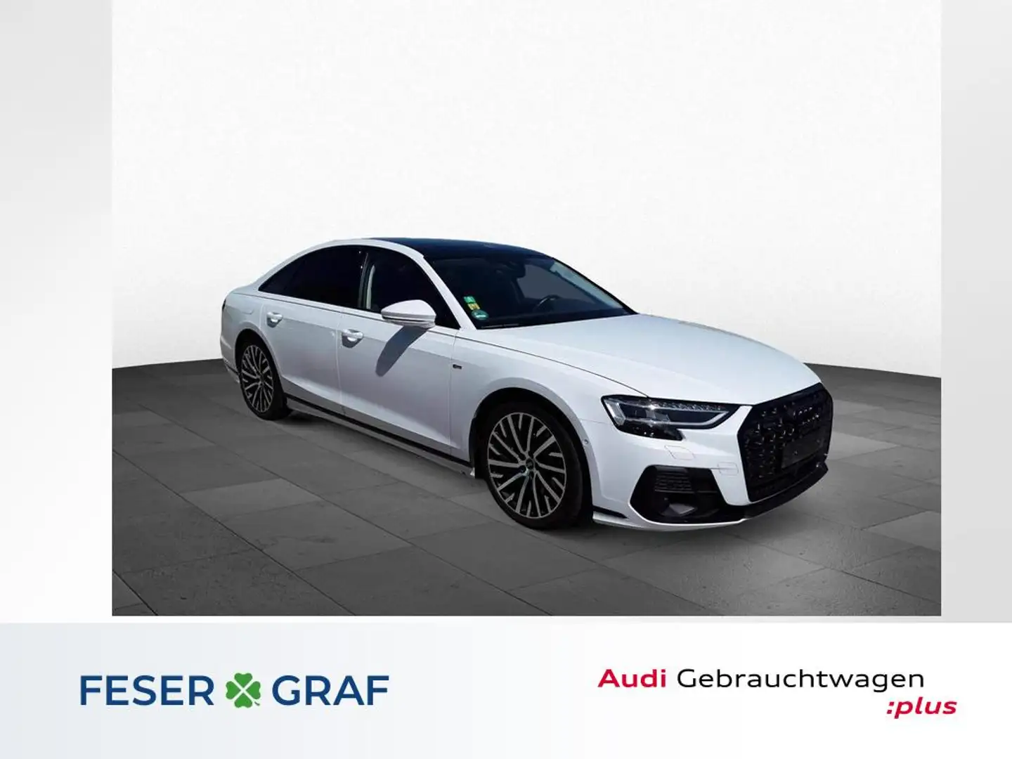 Audi A8 50 TDI qu S line-AHK-Pano-Stdhzg-B&O Bianco - 1